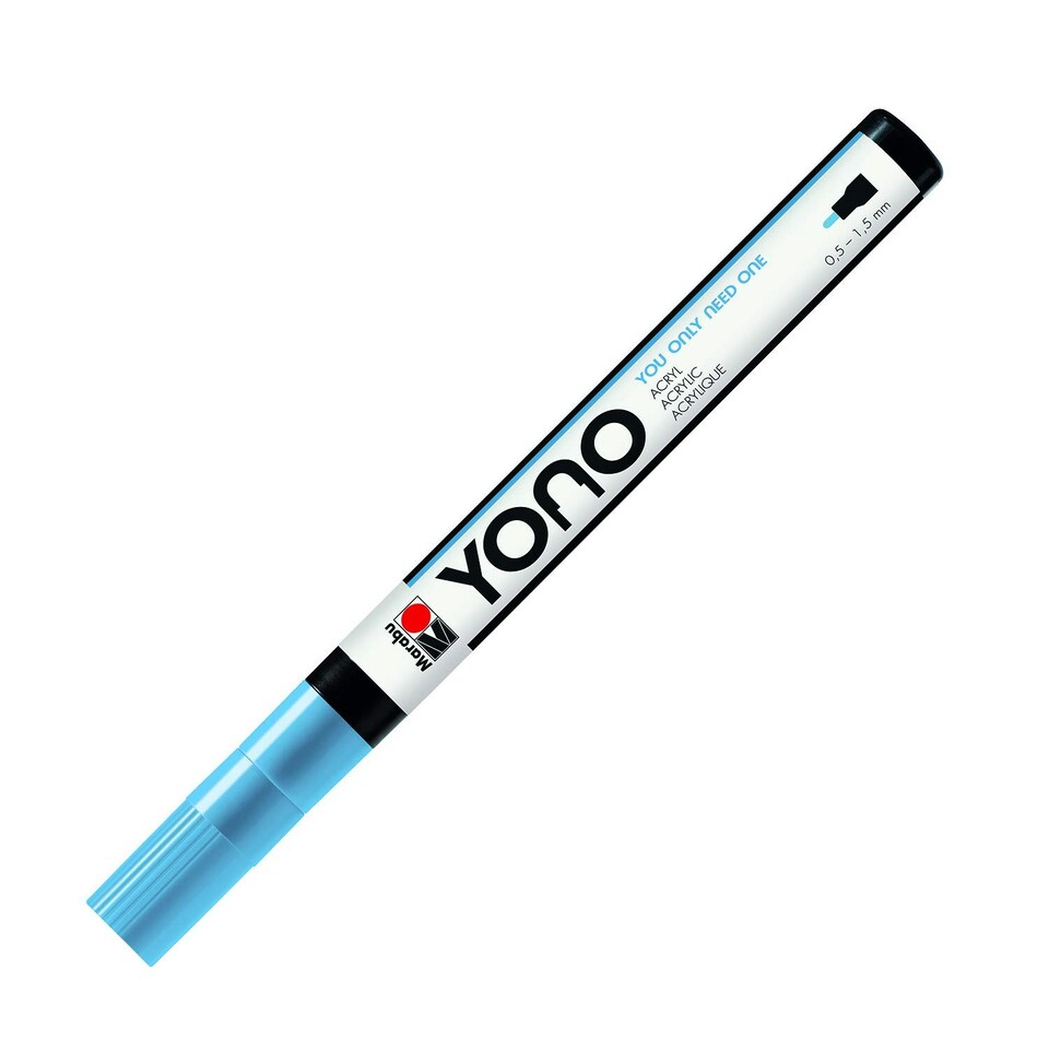 Marabu YONO Marker - Pastel Blue 256 - Bullet Tip Fine 0.5-1.5mm - MR12400101256