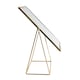 image 8 of Harbour Housewares 32 x 50cm Rectangle Makeup Mirror - Gold - Dressing Table Mirror Bathroom Mirror Vanity Mirror Tabletop Mirror | Gold | Gold | 50 x 32 x 16.5 CM | 1
