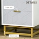 image 6 of HOMCOM Bedside Table, Sofa Side Table W/ 2 Drawers Living Room, Bedroom