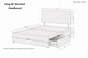 image 5 of Sloomy Alabama Armour Coniston Divan Bed Base 2 Drawers Foot-End With 26 Inch Strutted Headboard | Grey | Armour | King | 1