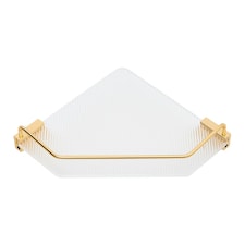 Living and Home Acrylic Adhesive Corner Shelf for Bathroom - 23*23*31cm