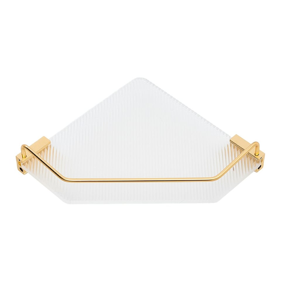 image 1 of Living and Home Acrylic Adhesive Corner Shelf for Bathroom - 23*23*31cm