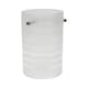 image 1 of ValueLights Elsie Frosted Glass Striped Ceiling Lamp Shade & Bulb | White