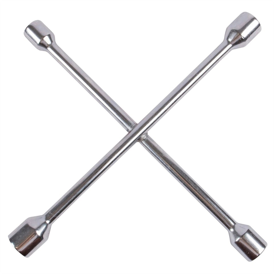 image 1 of Blackspur Carbon Steel 4-Way Cross Wheel Wrench - 35.5cm