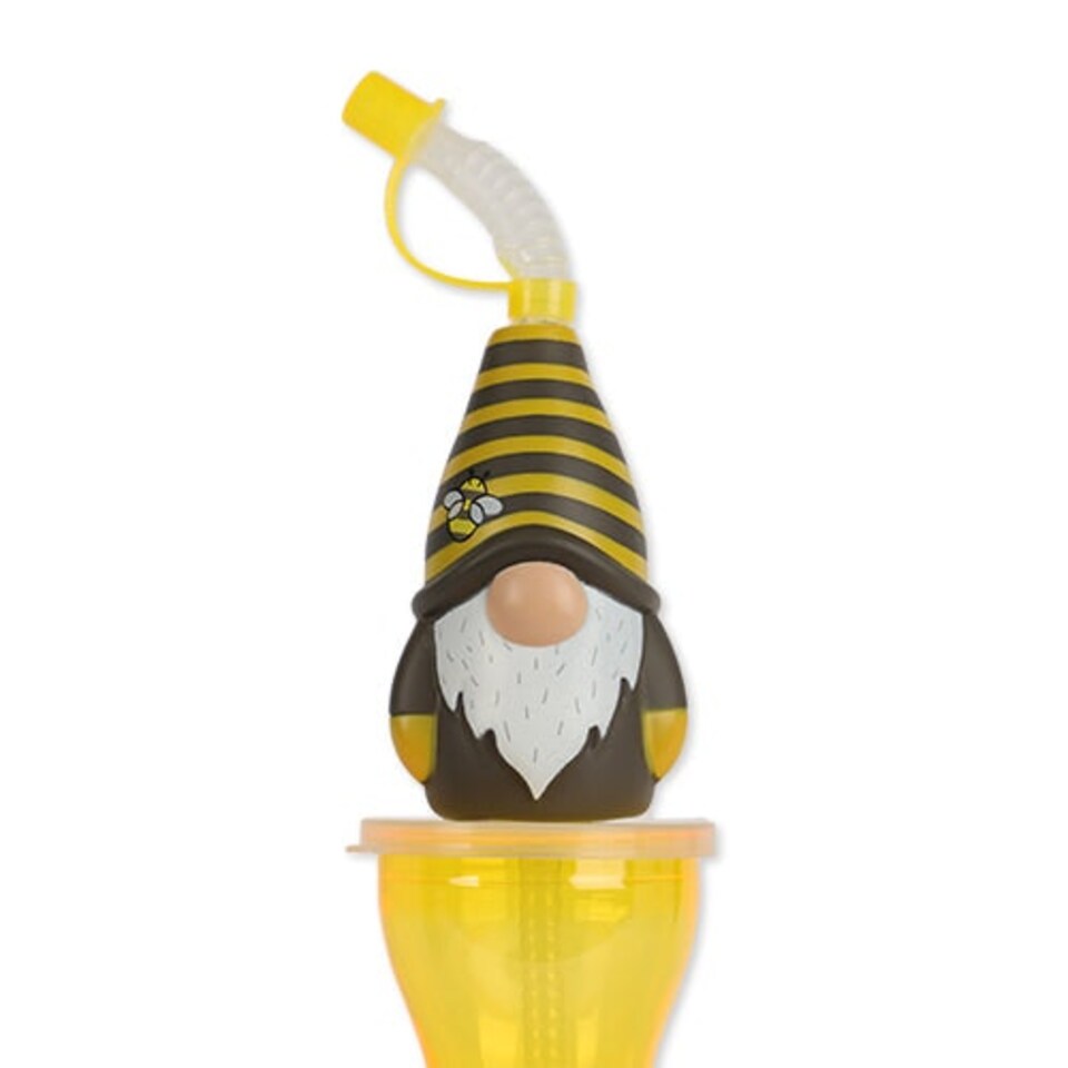 image 1 of Halloween Yellow Bee Hat Gonk Water Bottle Yellow | One Size