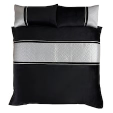 Capri Polycotton Duvet Cover Set With Pillowcase Silver | King