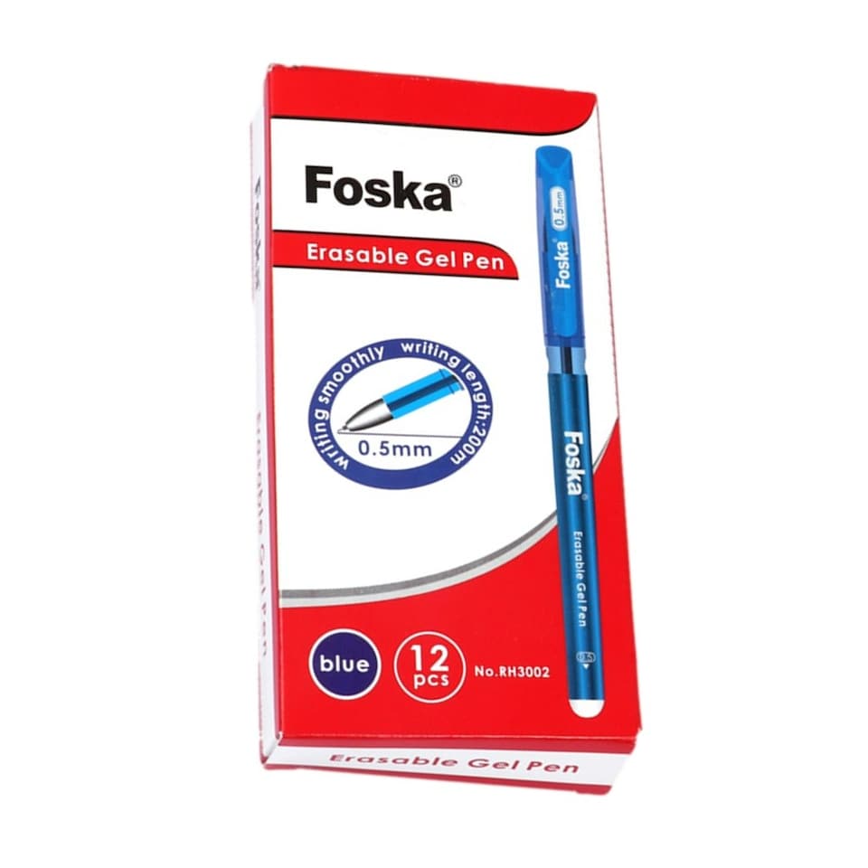 image 1 of Pack of 12 Blue Erasable Gel Pens 0.5mm