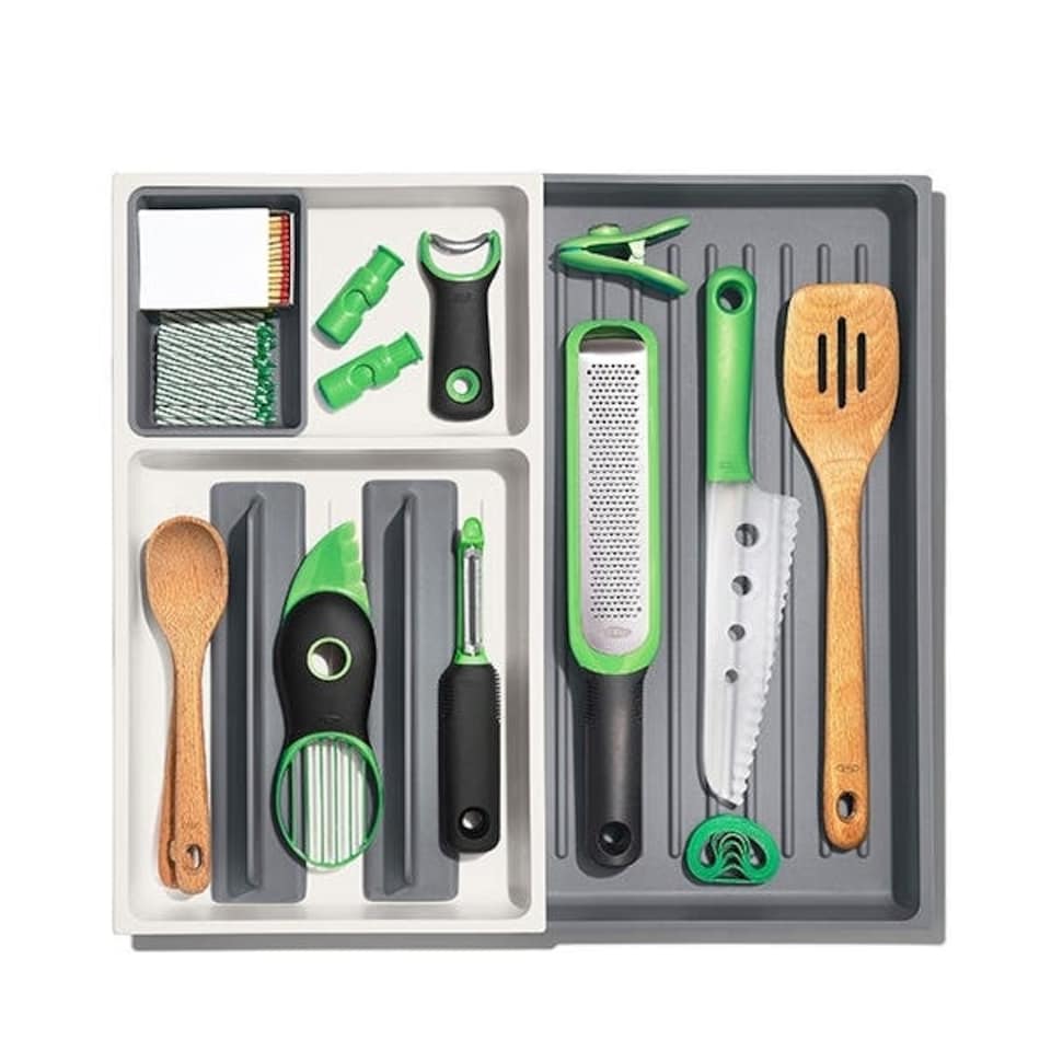 image 1 of OXO Good Grips Expanding Gadget Organizer | White