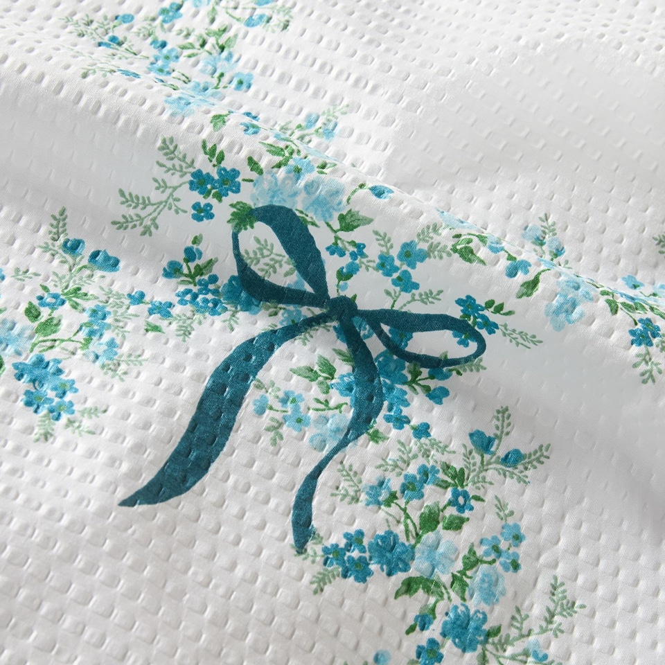 image 1 of OHS Botanics Embossed Bedding Set Waffle Duvet Cover with Pillowcase
