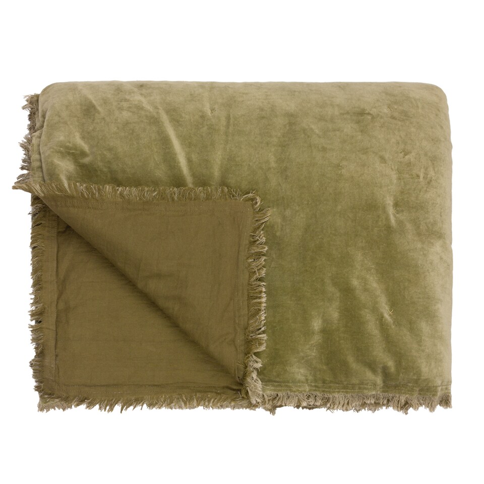 image 1 of Yard Jaye Cotton Velvet Filled Bedspread