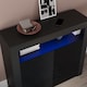 image 2 of Vida Designs Nova 2 Door LED Sideboard Buffet Cabinet Storage - Black | Black | 1