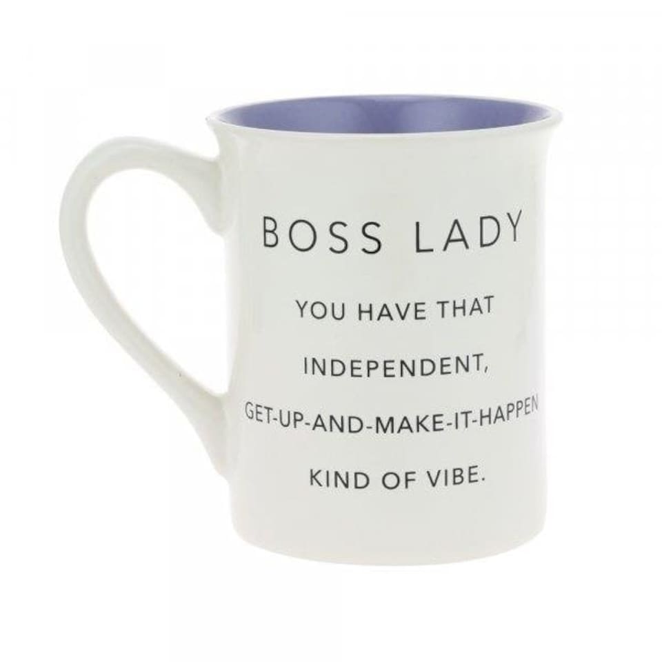 image 1 of Our Name Is Mud Ceramic Mug Badass and Brilliant 454ml | White | Purple | 1