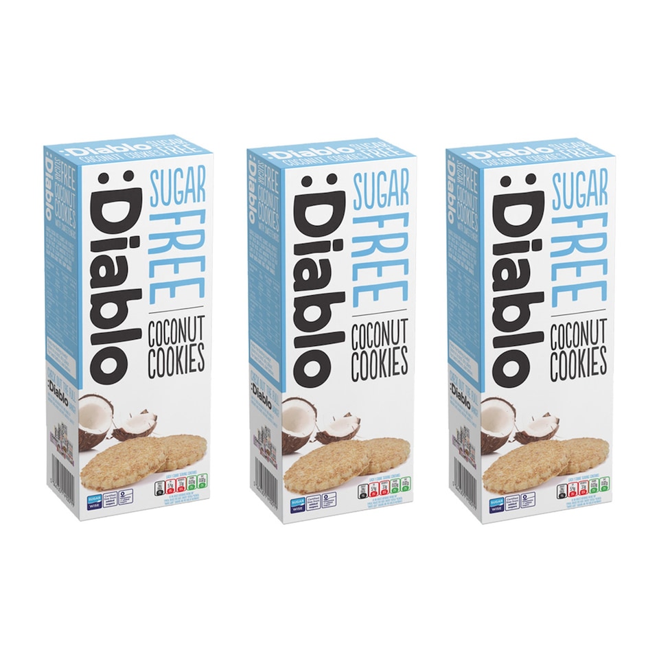 image 1 of Diablo Sugar Free Coconut Cookies 150g 3 Pack