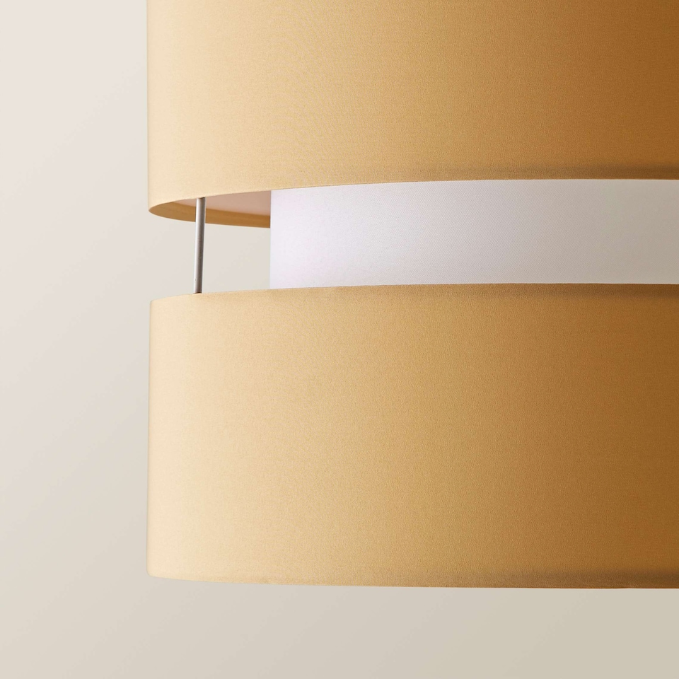 image 1 of ValueLights Sophia Small Sand 2 Tier Ceiling Light Shade | Yellow