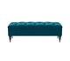 image 3 of 120cm Safar Ottoman bench with Storage and Turned Wooden Legs- Plush Velvet Shoes Bench - Emerald Green Chesterfield Storage Bench