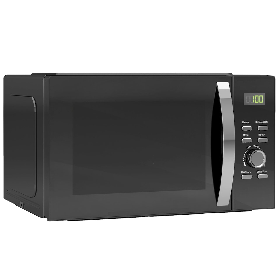 image 1 of HOMCOM 23L 800W Microwave Oven with Digital Display, Auto Cook, Black