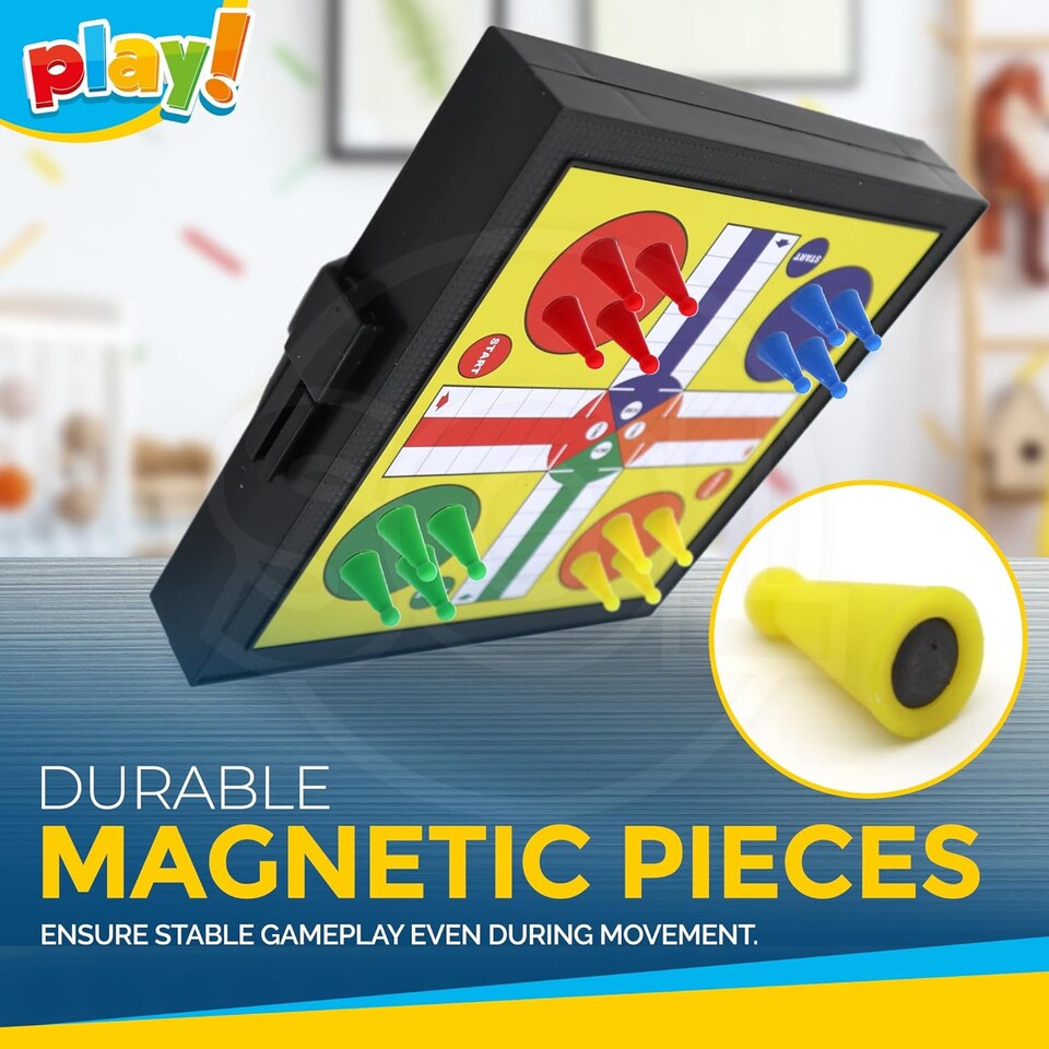 image 1 of 4-in-1 Travel Games Set – Mini Magnetic Snakes & Ladders, Chess, Flying Chess & Checkers, Pocket-Sized Fun for Kids & Adults on the Go
