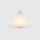 image 1 of ValueLights Pair of - Frosted White Tapered Ceiling Pendant Shades - Bulbs Included