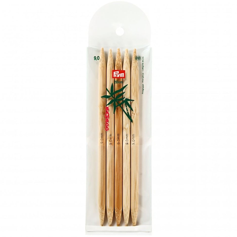 Prym Bamboo Double Point Needles 9mm x 20cm for Knitting - per pack of 5