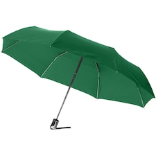 Bullet 21.5in Alex 3-Section Auto Open And Close Umbrella - Green - One Size