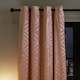 image 2 of OHS Metallic Geo Print Matte Velvet Blackout Eyelet Curtains, 46x72" - Blush Pink