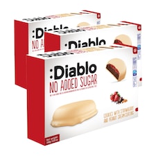 Diablo No Added Sugar Strawberry and Peanut Cream Cookies 100g 3 Pack