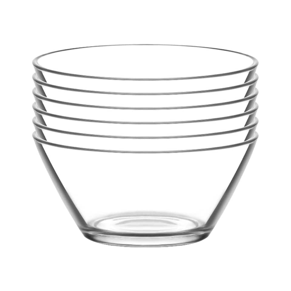 image 1 of LAV Vega Glass Serving Bowls - 10.5cm - Clear - Pack of 6 | Clear | Clear