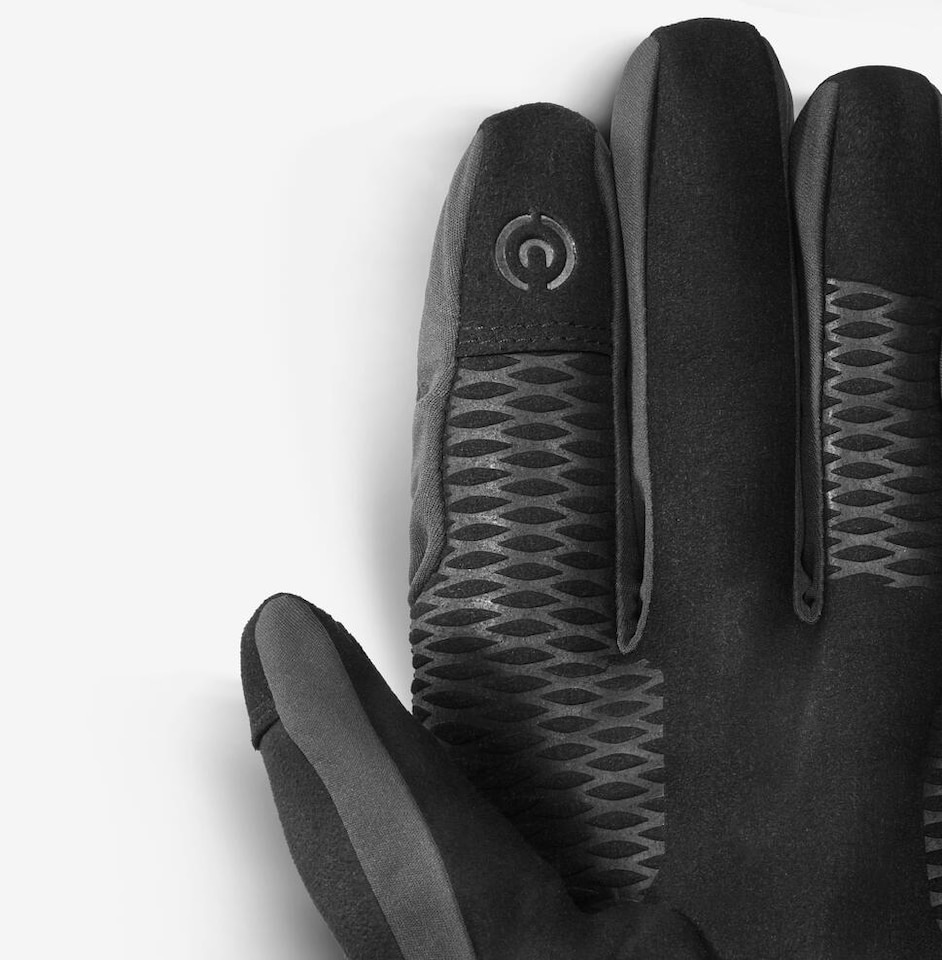 image 1 of Decathlon Adults’ windproof tactile trekking gloves, MT900 - Grey