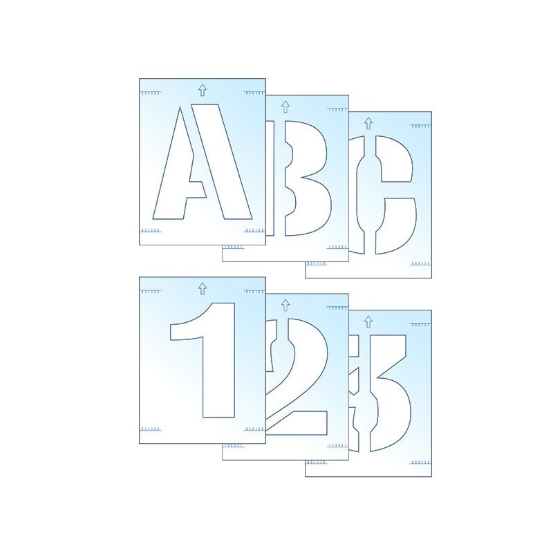 Scan Letter & Number Stencil Kit (UK Plug)