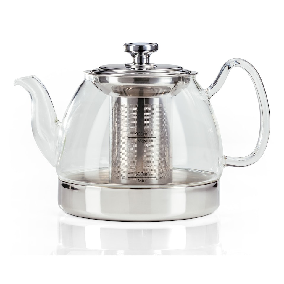 image 1 of Judge Speciality Stove Top Glass Teapot 900ml with Infuser