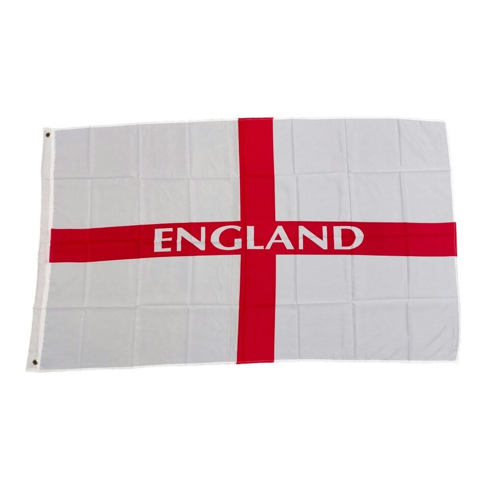 image 1 of 5ft x 3ft England Printed St George Cross National Flag with 2 Eyelets