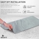 image 4 of NOVECRAFTO Vinyl Floor Tiles Self Adhesive – 12x24in Peel and Stick Waterproof Rectangular Flooring for Kitchen & Bathroom – Grey White Marble Effect Grey | 3.71 sqm