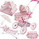 image 1 of Kids Baby Doll Stroller & Accessories Set – Tent, Beach Chair, Umbrella & Bag, Role‑Play Toy for Girls & Boys Ages 3+