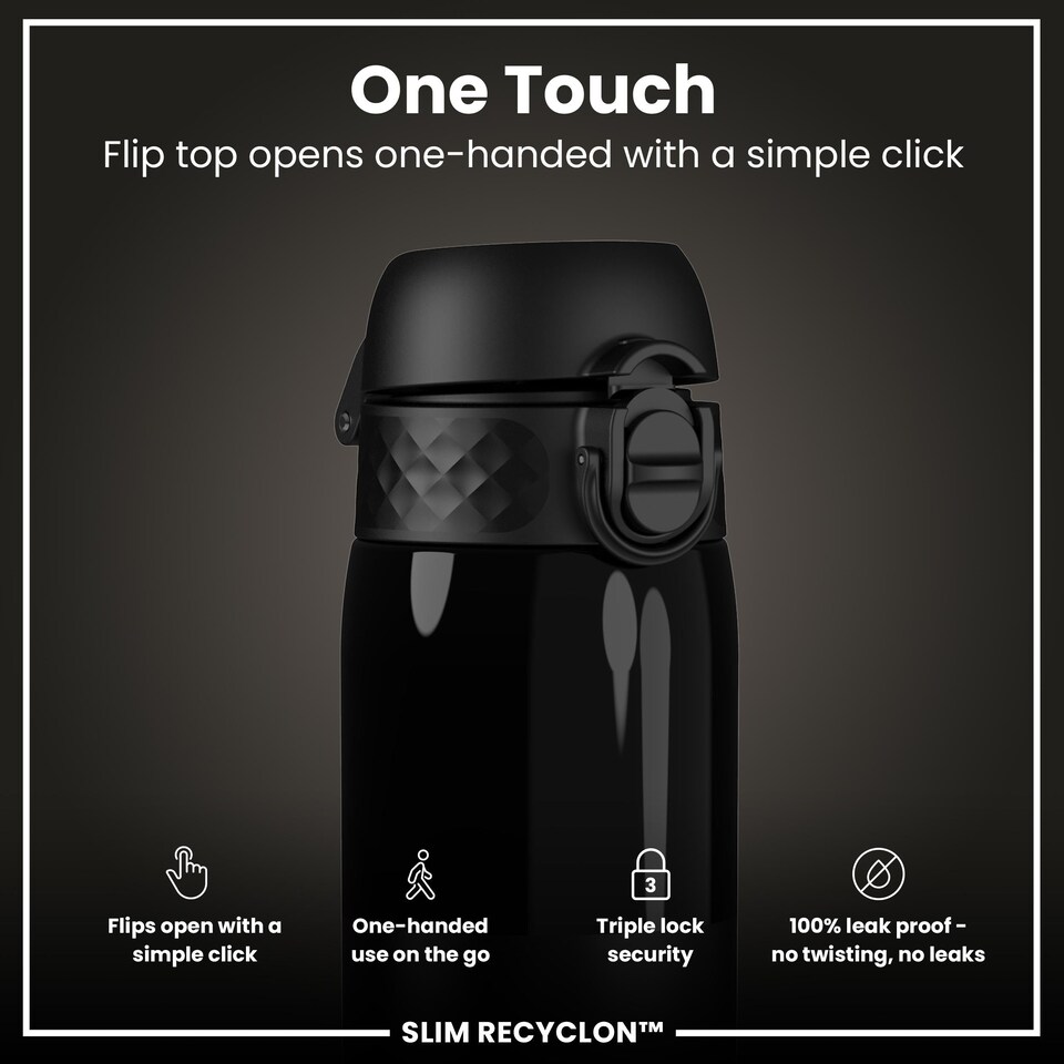 image 1 of Leak Proof Slim Water Bottle, BPA Free, 500ml (18oz)