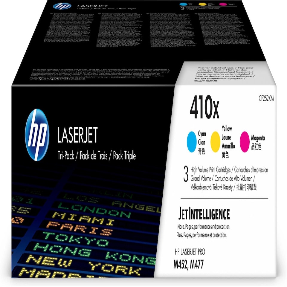 HP 410X Multipack High Yield Toner 3x 5K pages for HP Color LaserJet Pro M377/M452/M477 - CF252XM N/A