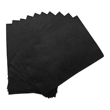 Pack of 10 A4 Coloured Felt 180gsm Sheets | Black | Black | A4 | 1