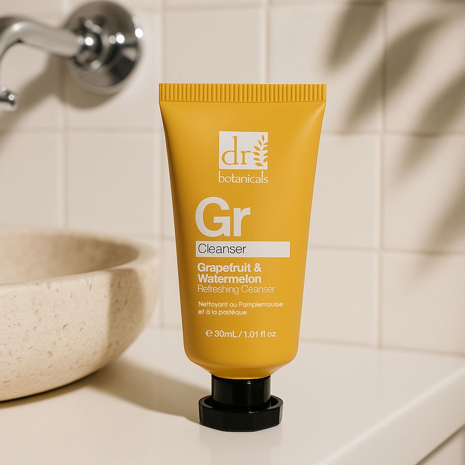image 1 of Dr. Botanicals Grapefruit & Watermelon Anti-Ageing Refreshing Cleanser 30ml for Fine Lines, Wrinkles, Brightening
