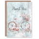 image 1 of Vintage Bicycle Flower Basket Light Watercolour Thank You Card