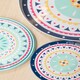 image 3 of Interiors by Premier Easily Gripped Bazaar Tray, Scratch Resistant Round Tray, Floral Outdoor Tray, Lightweight Dining Tray Multi