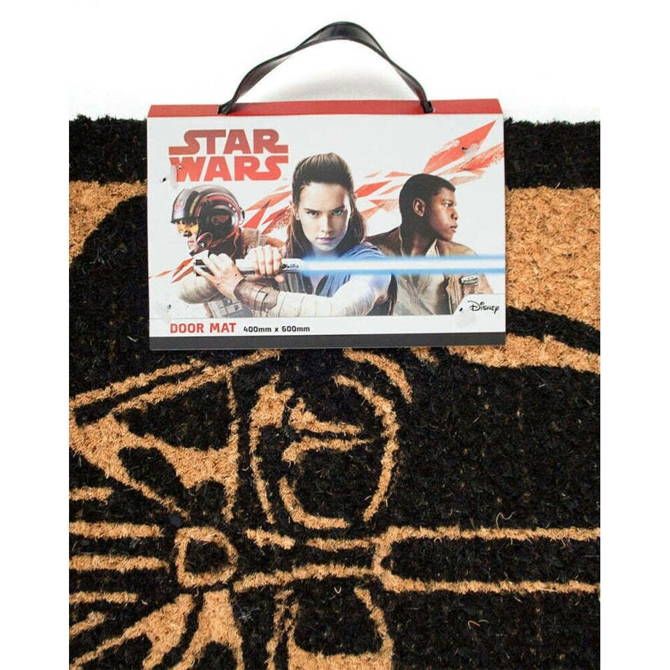 image 1 of Star Wars Welcome To The Dark Side Darth Vader Door Mat - Black/Brown - One Size