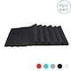 image 1 of Nicola Spring Ribbed Cotton Placemats - 48 x 33cm - Black - Pack of 6 Black