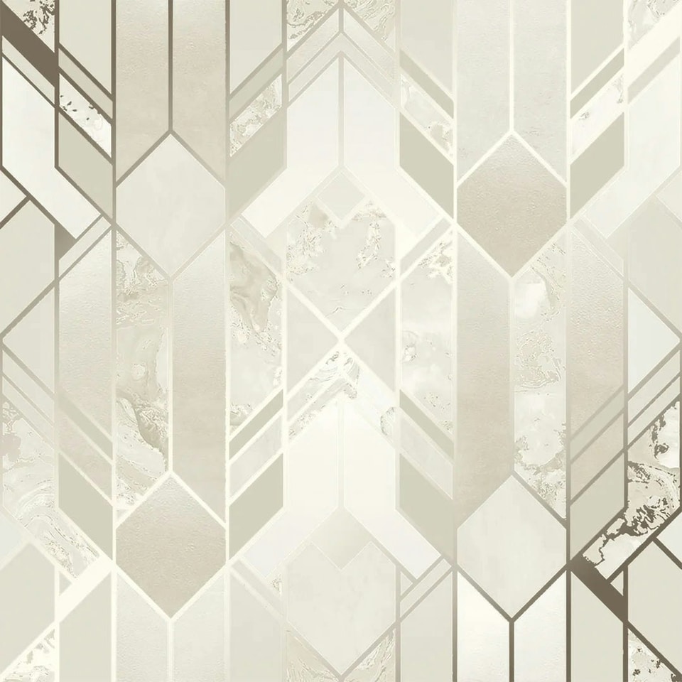image 1 of Liquid Marble Geometric Wallpaper in Cream Multi