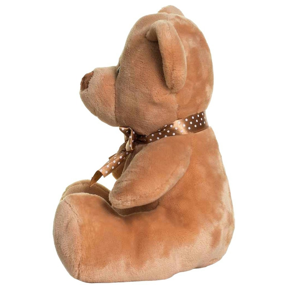 image 1 of Mumbles Velvet Bear Plush Toy - Brown - 20cm
