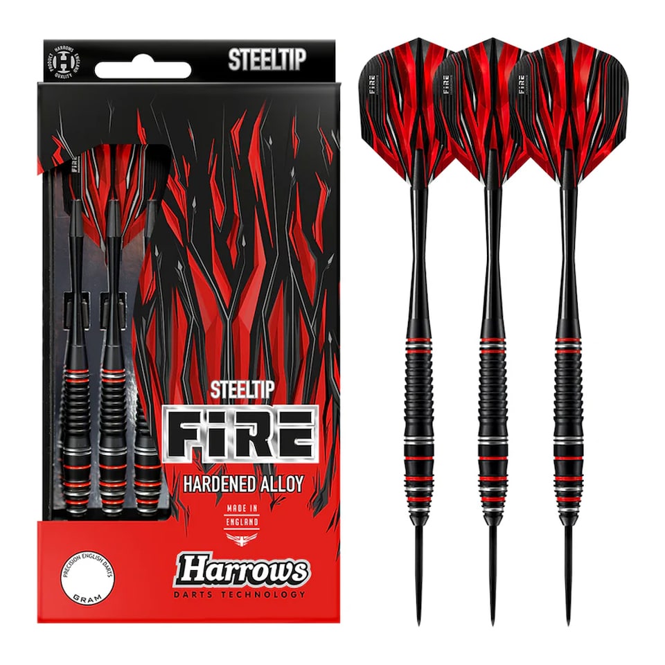 image 1 of Harrows Fire 2024 Alloy Darts | Black | Black/Red | One Size | 1