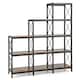 image 6 of COSTWAY Wooden 9 Cube Bookcase 5 Tier Bookshelf Anti-toppling Brown