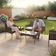 image 2 of Alivio 4-Seater Rattan Furniture Set with Coffee Table & Anti-UV Cushions for Indoor, Outdoor Patio