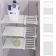 image 3 of Living and Home Expandable Closet Tension Shelf Rod & Storage Layer Dividers | White