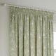 image 2 of Wylder Bella Floral Sage Pencil Pleat Curtains 168 x 183cm Green | Sage Green
