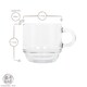 image 3 of LAV Cozy Stacking Glass Espresso Cups - 90ml - Pack of 12 | Clear | Clear