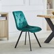 image 2 of Set of 2 Caprile Fabric Dining Chairs - Green